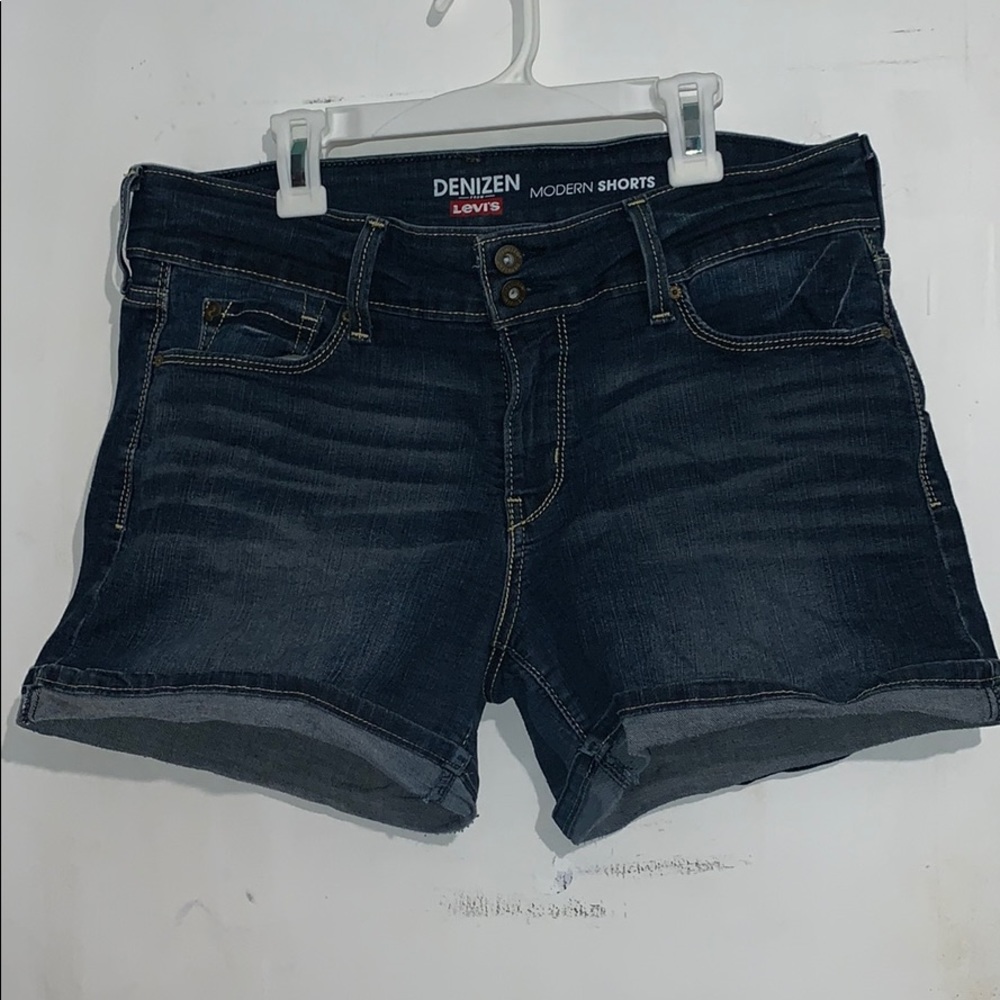 dark washed jean shorts from Levi